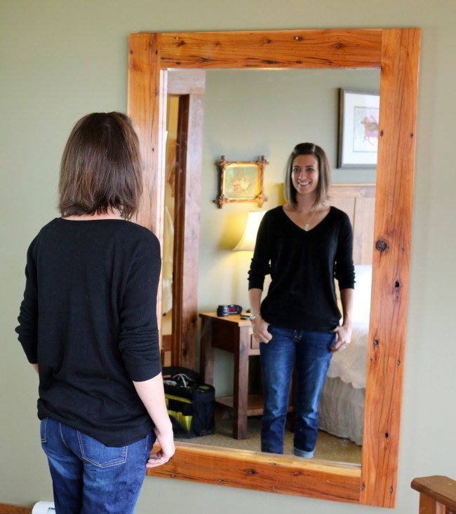 full length mirror, mirror, wood mirror, wood frame, wood frame mirror, full length wood mirror, reclaimed wood