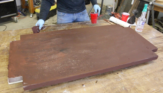 how to fill pinholes in concrete