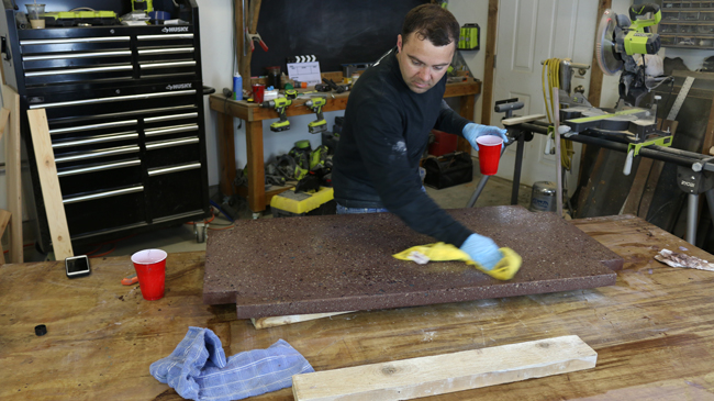 How to seal concrete counters