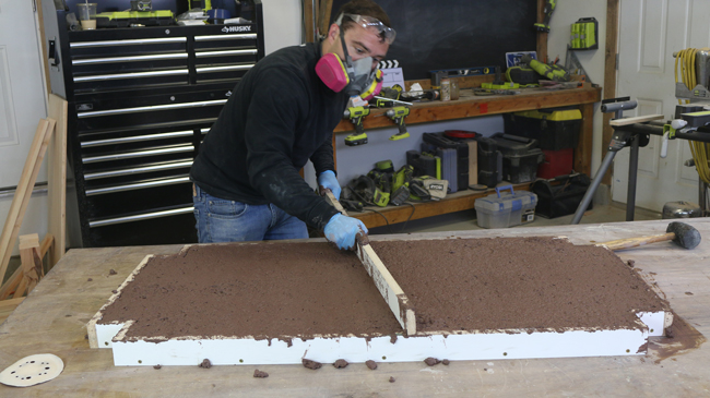 How to screed concrete for concrete counter