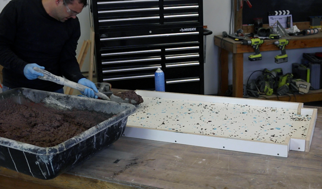 making a concrete table