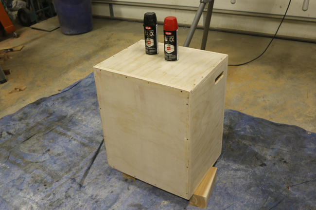 how to paint a plyometric box