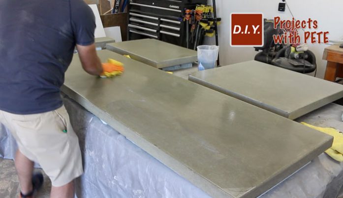 sanding and sealing concrete countertops