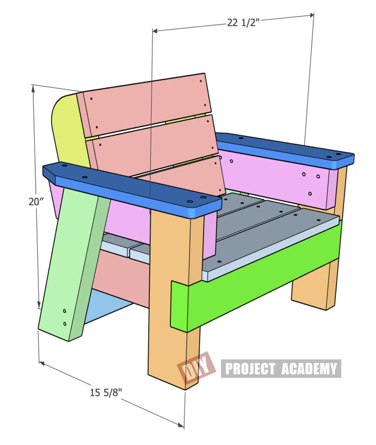 How to Build a Patio Chair | Child Sized (Beginner-Friendly!) - DIY ...