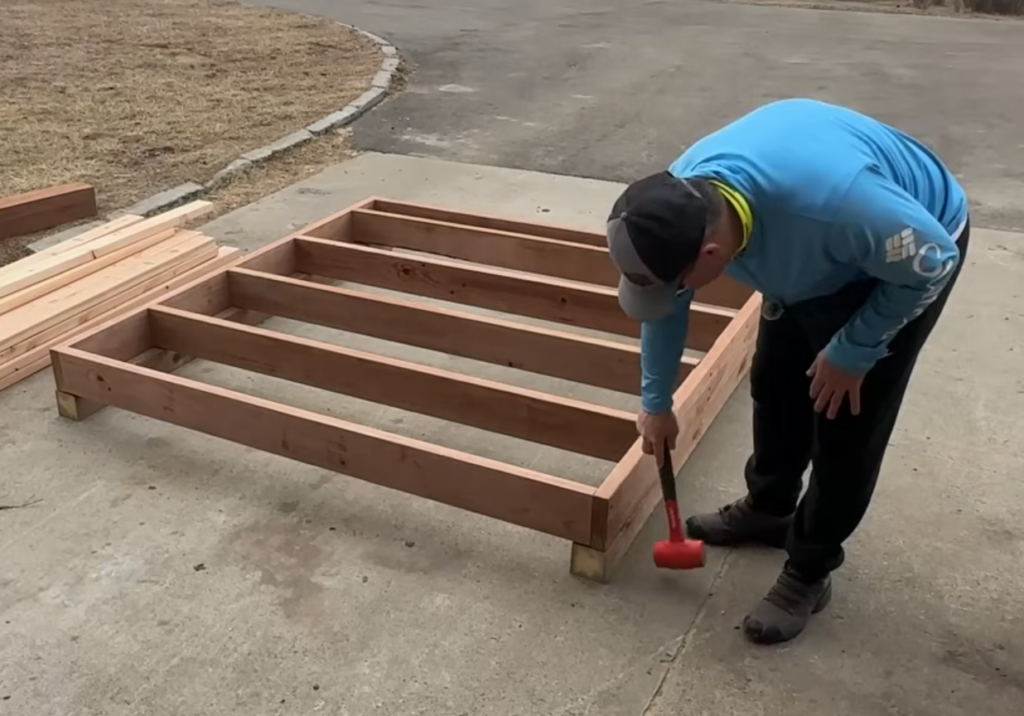 4x4 skids on platform